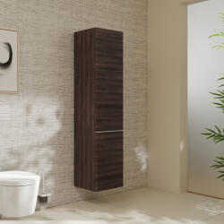Hansgrohe Xelu Q magas ajtós szekrény 165x40x35 cm baloldali ajtópánt, matt fehér fogantyú/sötét dió 54138700 (54138700)