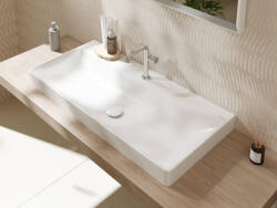 Hansgrohe Xelu Q Pultra ültetett kerámia mosdó 100x48 cm, csapfurattal és túlfolyó nélkül, SmartClean 61039450 (61039450)