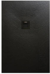 AREZZO design SOLIDSoft szögletes zuhanytálca 100x90 cm lefolyóval, fekete AR-90100B (AR-90100B)
