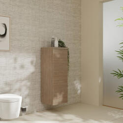 Hansgrohe Xelu Q ajtós szekrény 106, 5x40x35 cm jobboldali ajtópánt, matt fehér fogantyú/természetes tölgy 54133700 (54133700)