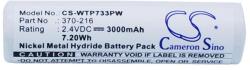 Cameron Sino Cameron Sino 3000mAh Wahl ISO-TIP 7733, ISO-TIP 7700, 7700, 7740, 7750, 7500, 7904 akkumulátor / akku (CS-WTP733PW)