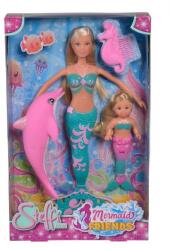 Simba Toys Papusi Steffi Si Evi Sirene Cu Delfin (105733336) - ookee