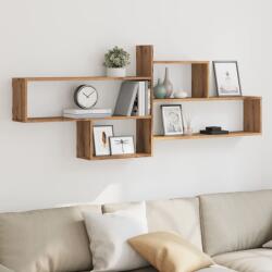 vidaXL kézműves tölgy színű szerelt fa fali polc 167, 5 x 18 x 68 cm (853325) - vidaxl