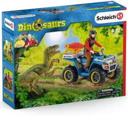 Schleich Schleich: Menekülés quaddal a Velociraptor elől szett (41466) (SLH41466) - jatekshop