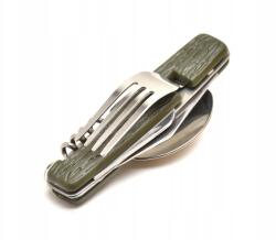  Nélkülözhetetlen Iránytű Zsebkés, villa, kanál, tok, rozsdamentes acél, zöld (00093545)