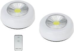 Home and Mode 2 db-os elemes öntapadós, 12 COB LED-es lámpa készlet, távirányítóval (109000260)