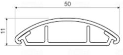 KOPOS Taposó csatorna 50x11mm öntapadós fehér, LO 50 P2 Kopos (2 fm/szál) (LO 50_P2)