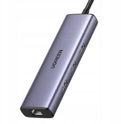 UGREEN Adapter 1in6 Ugreen CM512 Usb-c 3x Usb A 3.0, Hdmi, RJ45, Pd konverterhez (15598)