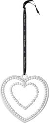 Rosendahl Accesoriu decorativ pentru pomul de Crăciun Karen Blixen inimă din biluțe 12 cm argintiu (31572)