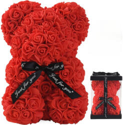 Örök Rózsamaci masnival díszdobozban - 25 cm - piros (B085XT39ZX-red)