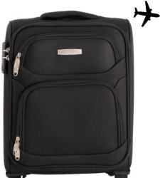 Leonardo Da Vinci LEONARDO DA VINCI Kabinbőrönd, 4 kerekes - Fekete (1221-black)