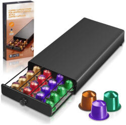 Nespresso kávékapszula tartó fiók, elegáns fogantyúval- 40 db kapszula (YZ1384-Fogantyú)