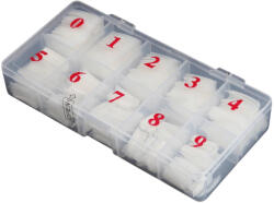 Műköröm tip szett 10 méretben, 500 db - Fehér, nagy (white_nailtip_long)