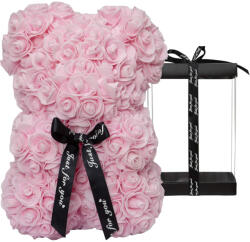 LiliHouse Örök Rózsamaci masnival díszdobozban - 25 cm - rózsaszín (B085XT39ZX-pink)