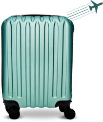 Leonardo Da Vinci LEONARDO DA VINCI Kabinbőrönd 39x29x18.5 cm XS méret bordázott, kivehető kerékkel 39x29x18.5 cm - Méregzöld (700_Green)