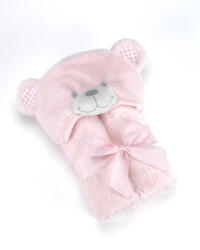 MORA POMPON BEAR P86 pléd 75*95 04-pink - dobozos