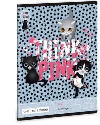 Ars Una 3. osztályos vonalas füzet A5 - Think Pink pöttyös