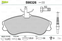 VALEO Fékbetét készlet VALEO 598326 for CITROËN, PEUGEOT (598326)