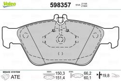 VALEO Fékbetét készlet VALEO 598357 for MERCEDES-BENZ (598357)