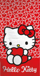Aymax Hello Kitty Hearts fürdőlepedő, strandtörölköző 70x140cm (Fast Dry) (AYM077896)