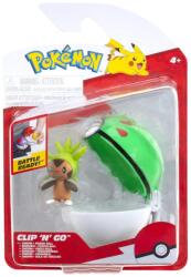 Pokémon - set 2 figurine clip n go, chespin with friend ball w19 (BPKW3641) Figurina