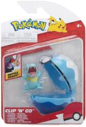 Pokémon - set 2 figurine clip n go, totodile & dive ball w10 (BPKW2651) Figurina