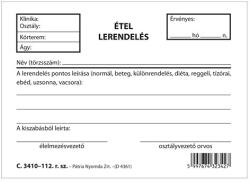 Pátria Nyomtatvány Étel lerendelés 100 lapos tömb 105×70 mm (C.3410-112)