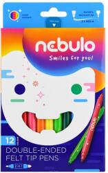 Nebulo Rostirón, filctoll készlet, vízbázisú kétvégű Nebulo 12 klf. szín