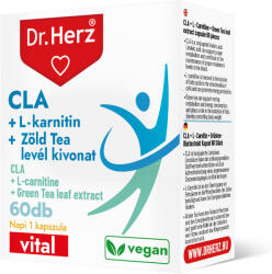 Dr. Herz Dr. herz cla+l-karnitin+zöld tea kivonat kapszula 60 db - vegyesbolt