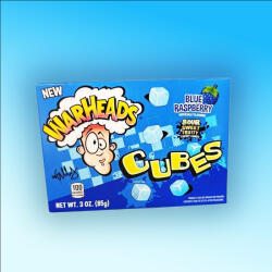 Warheads Blue Raspberry Cubes kék málna ízű savanyú gumicukor 85g - vegyesbolt
