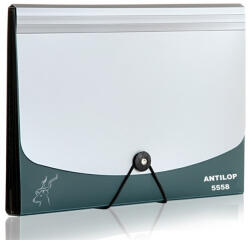 ANTILOP Irattartó mappa, harmonikamappa, 12 rekeszes, műanyag Antilop, zöld - vegyesbolt