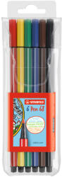 STABILO Rostirón, filctoll 1mm, M STABILO Pen 68, 6 klf. szín - vegyesbolt