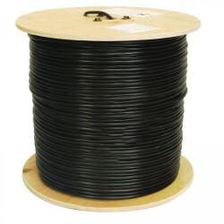  Cablu coaxial semnal video, RG6 TriShield autoportant, Negru, rola 305 metri (TSY-RG6-TRIS-MESS)