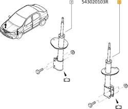 Original Renault Amortizor ORIGINAL RENAULT 54 30 201 03R (54 30 201 03R)