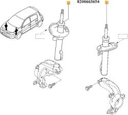 Original Renault Amortizor ORIGINAL RENAULT 8200663654 (8200663654)