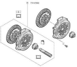 Original Renault Set ambreiaj ORIGINAL RENAULT 7701478560 (7701478560)