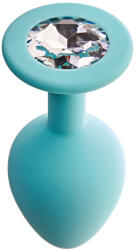 LeFrivole Plug anal cu cristal Gamma turcuaz S