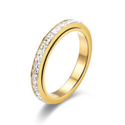  Valentine nemesacél gyűrű gold - 59, 4 mm