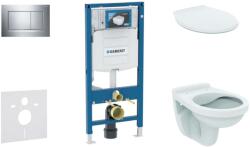Geberit Duofix - Falra szerelhető szett, Alpha WC ülőkével, Sigma30 nyomógombos, krómozott 111.300. 00.5 NR6 (111.300.00.5 NR6)