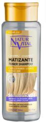  Sampon pentru neutralizarea tonurilor de galben pentru par Blond, NaturVital silver blonde shampoo, 300 ml