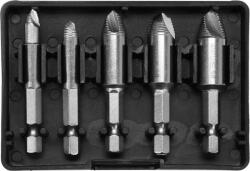 TOYA Set de scoatere surubelnite 5 piese cu suport pentru biti (YT-06035)