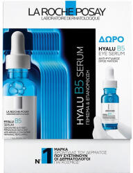 La Roche-Posay Hyalu B5 & Ser pentru ochi Hyalu Β5 5ml Calmante & Anti-îmbătrânire Serum Față & Ochi cu Acid hialuronic & Vitamina B5 pentru Reîntinerire 2x30ml