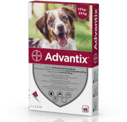 Advantix Deparazitare externă M 10-25 kg 1 pipetă