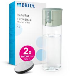 BRITA Sticla cu filtru de apa BRITA Model Vital, verde deschis, 600 ml, cu 2 filtre MicroDisc pentru hidratare peste tot, indeparteaza clorul, impuritatile, hormonii si conserva mineralele (1052263)