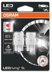 OSRAM LED Izzó W21W/5W piros (2db) - OSRAM