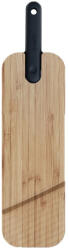 Trebonn Дъска за рязане с вграден нож Trebonn Artu Salami 1122100, 43x11 см, Острие 18 см, Бамбук, Японска стомана, Черен (Artu Salami Black 1122100)