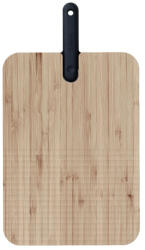 Trebonn Дъска за рязане с вграден нож Trebonn Artu Bread 1122101, 43x24 см, Острие 20 см, Бамбук, Японска стомана, Черен (1122101)