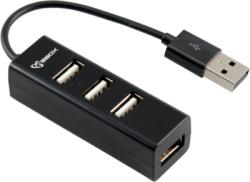 SBOX H-204 4 portos fekete USB HUB (H-204)