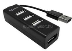 SBOX H-204 USB Hub USB-2.0 4 Port (fekete) (SBOX_H-204) (SBOX_H-204)