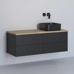 Kronenbach Cube dulap cu blat 121x48.7x44.5 cm sub chiuveta pe perete negru-stejar KBWTKOWTL1214SMGH (KBWTKOWTL1214SMGH)